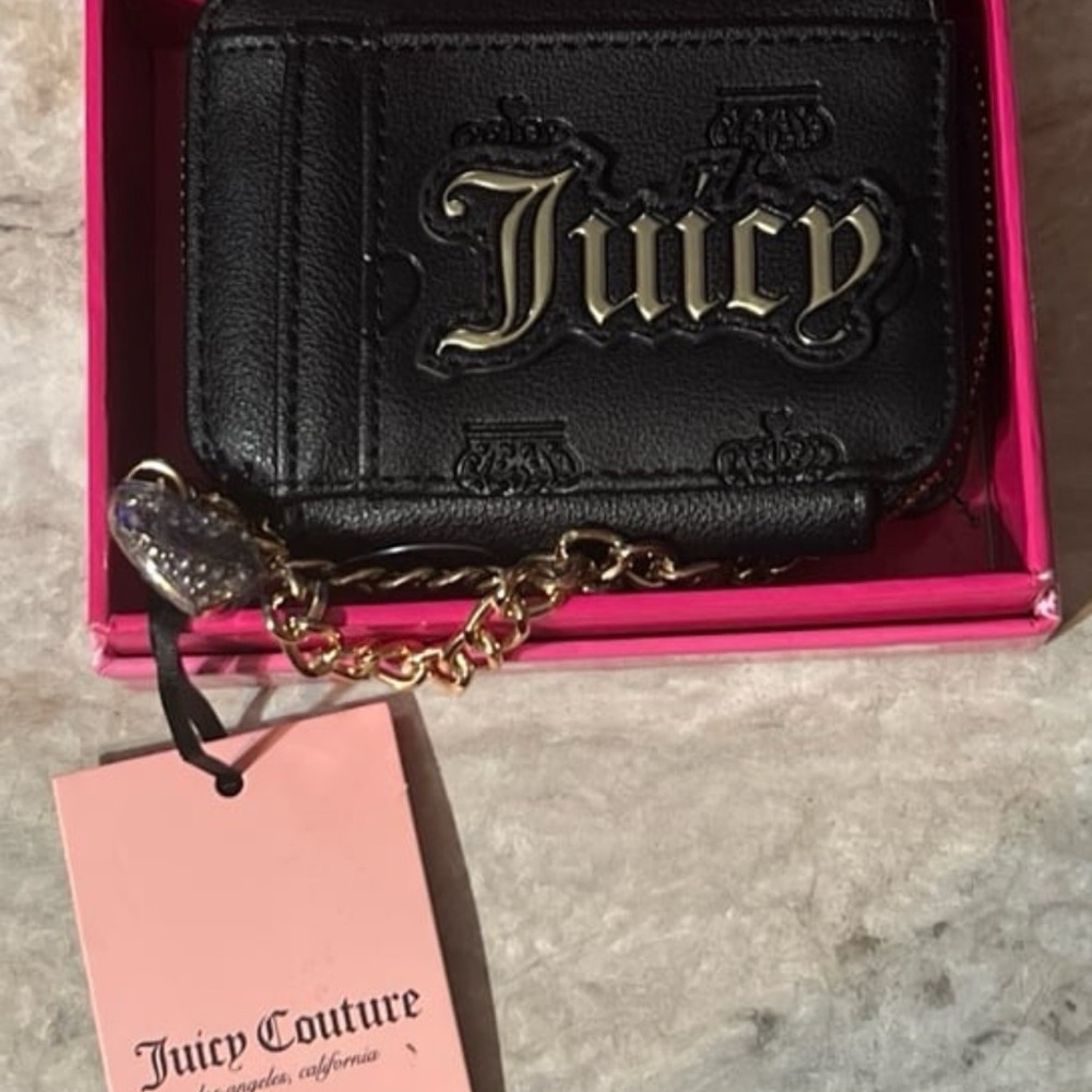 Juicy Couture Black Wallet with Gold Chain